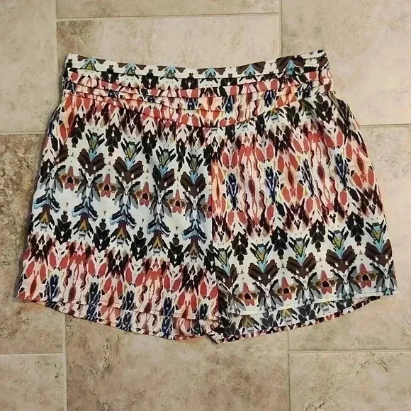 Aqua Boho Patterned Shorts - Picture 1 of 8